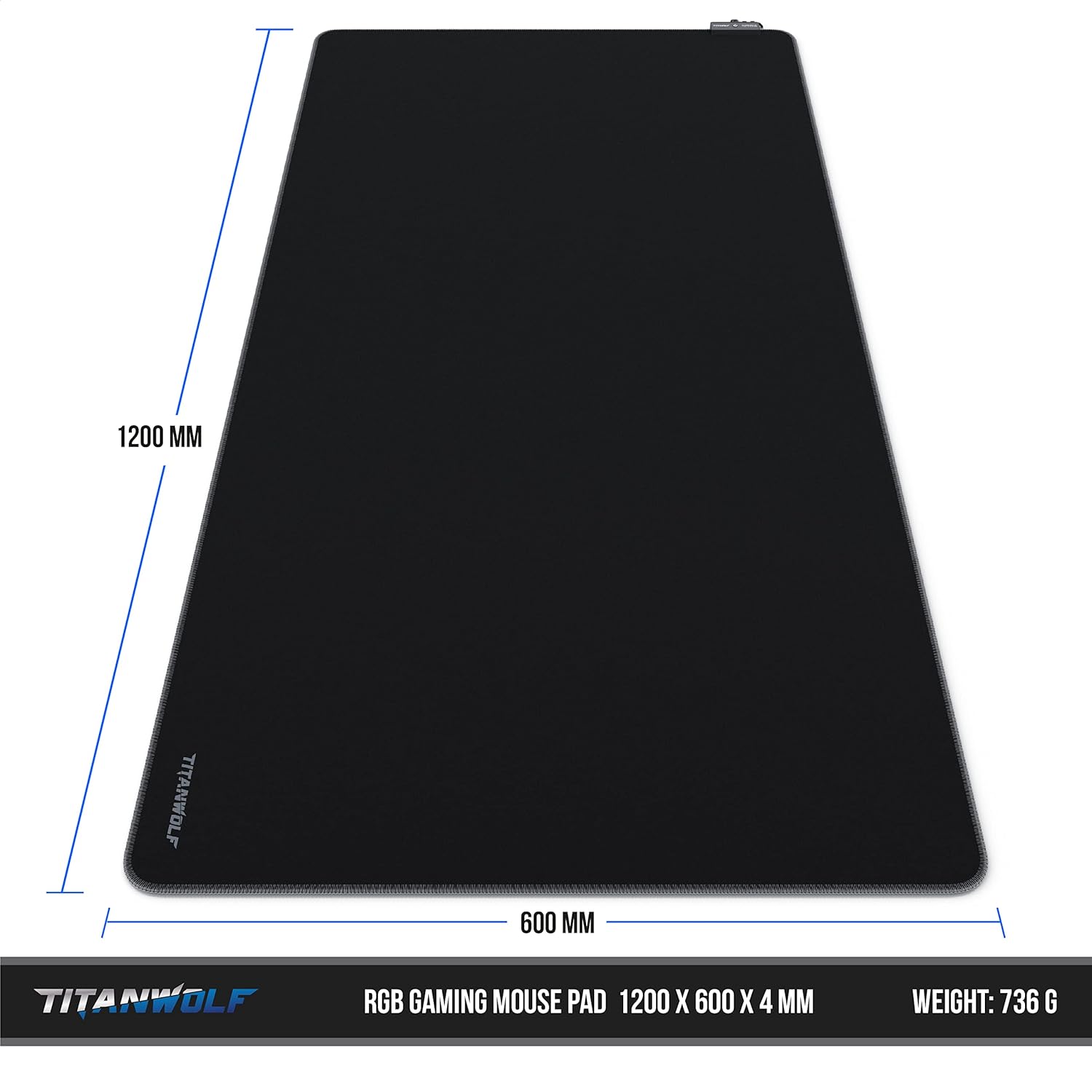 Buy TITANWOLF,Titanwolf RGB Gaming Mouse Mat – XXL 1200×600mm – LED Multi-Colour Mouse Pad with 7 Colours & 4 Light Modes - Gadcet UK | UK | London | Scotland | Wales| Near Me | Cheap | Pay In 3 | Mouse Pads